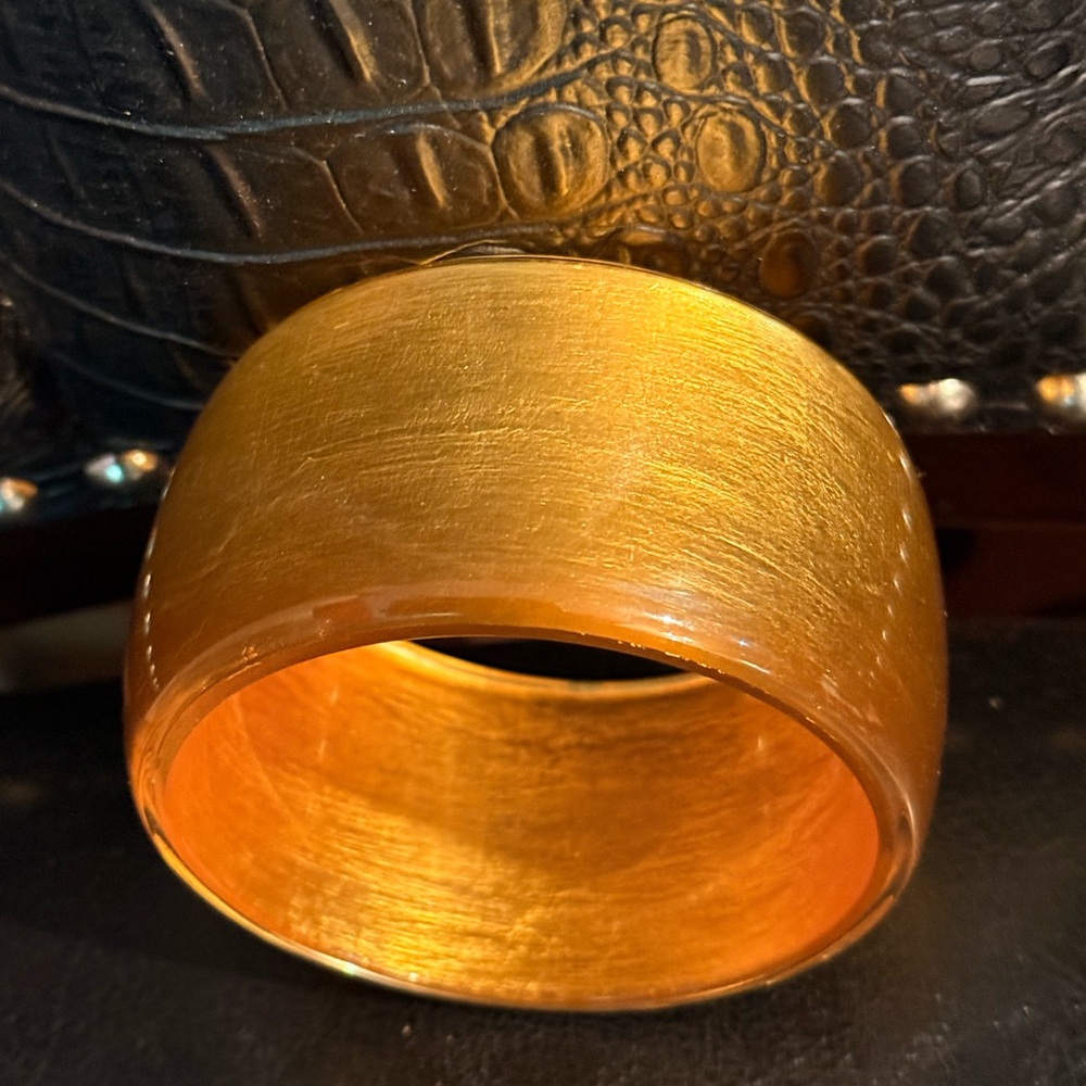 Bold 24K Gold Bangle Bracelet